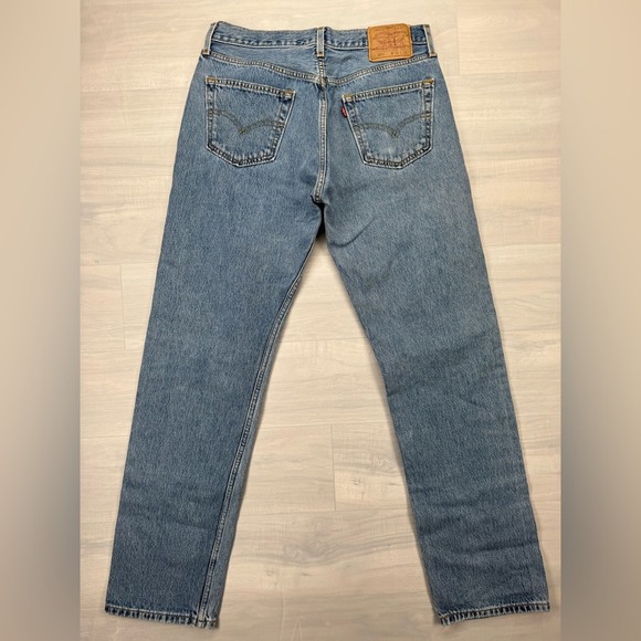 Levi's 501 Men's Jeans 34x34 Blue 5-Pocket Button Fly Red Tab (Actual‎ 33x33) - Picture 9 of 9
